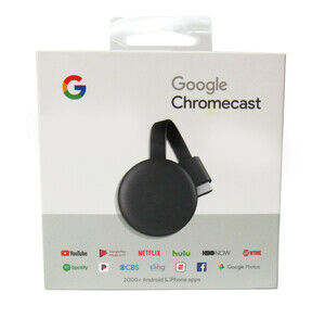 Google Chromecast Media Streaming Device - Stream YouTube, Netflix, Hulu, Spotif